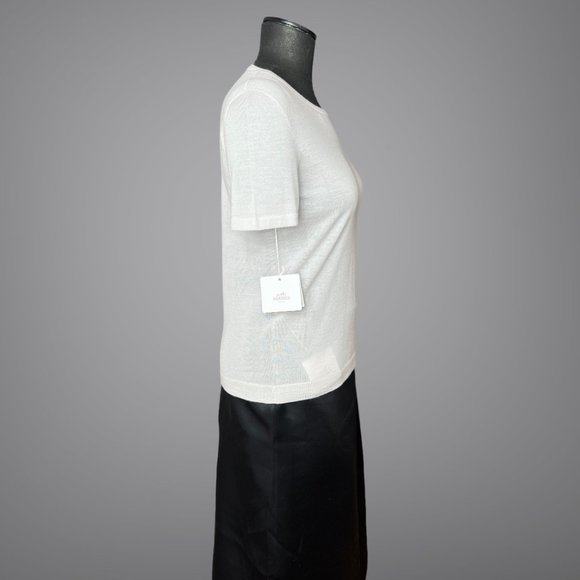 Hermes Finest Second Skin Cashmere Cloud Gray Womens Pullover Sweater EU Size 40 - Picture 7 of 14